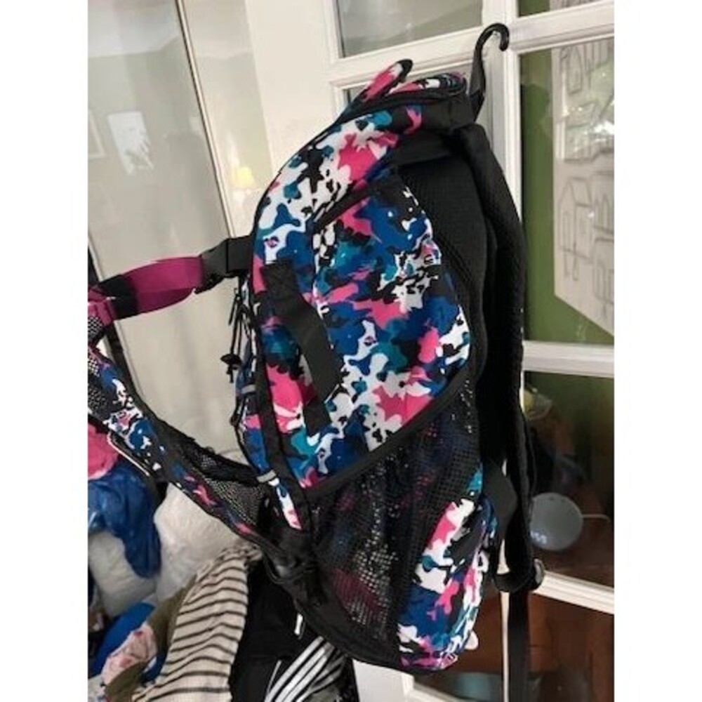 Multi-Color Abstract Pattern Softball Backpack - Picture 2 of 4
